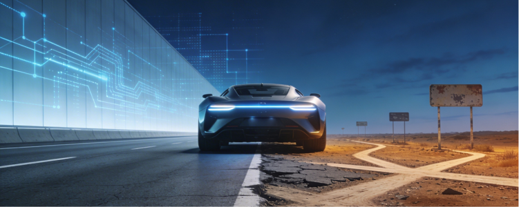 AI-generated illustration of a car on the road